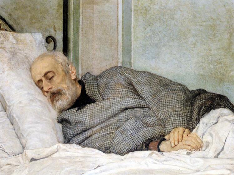 Silvestro lega Giuseppe Mazzini morente